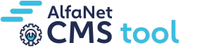 AlfaNet CMS tool development logo
